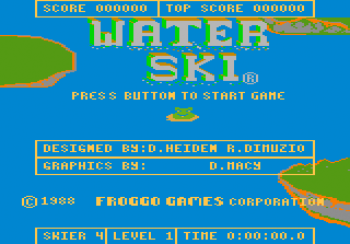 Water Ski title screen for Atari 7800